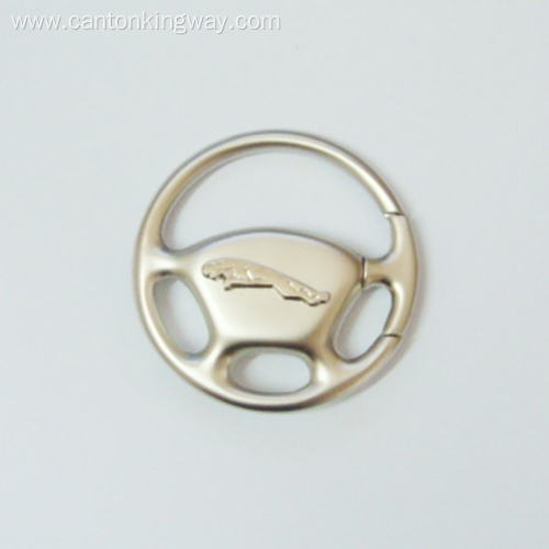 Mini Car Steering Wheel Zinc Alloy Metal Keyring